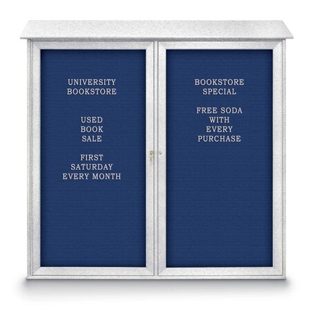 United Visual Products Indoor Enclosed Combo Board, 48"x36", Satin Frame/Black Porc & Cloud UVCB4836-BLKPORC-CLOUD